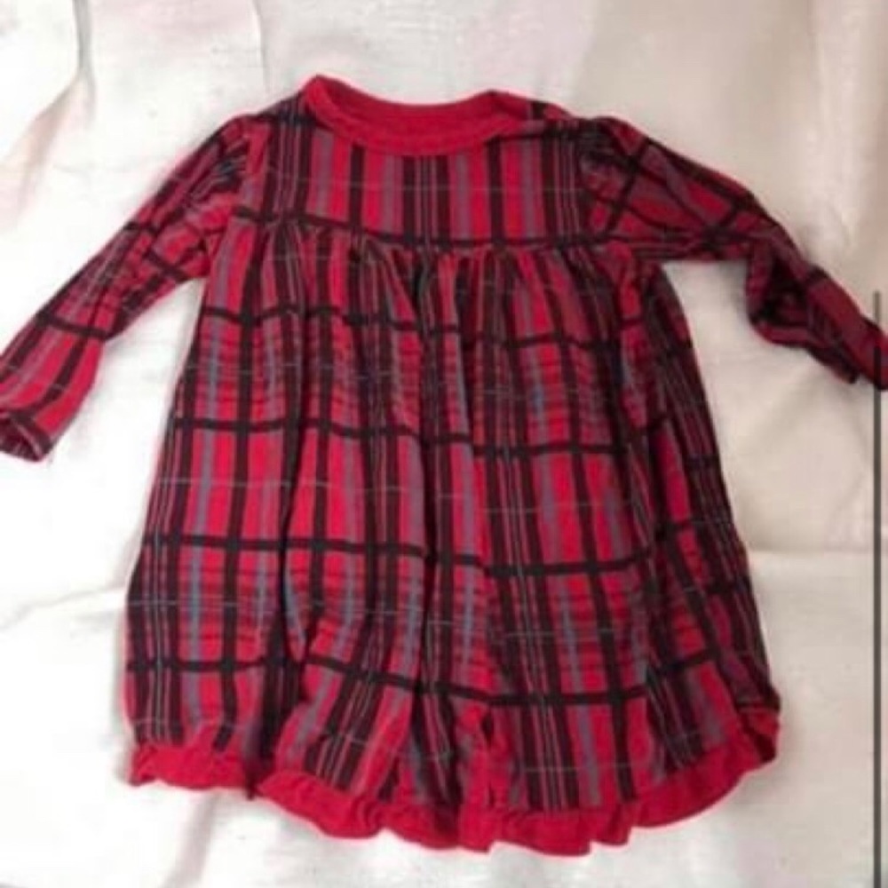 Kickee pants 6/12 months Christmas plaid swing